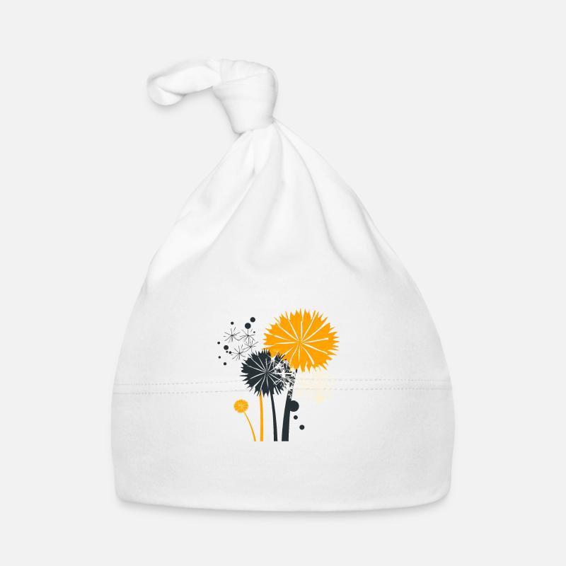 Beautiful dandelion, dandelion motif - abstract Organic Baby Cap