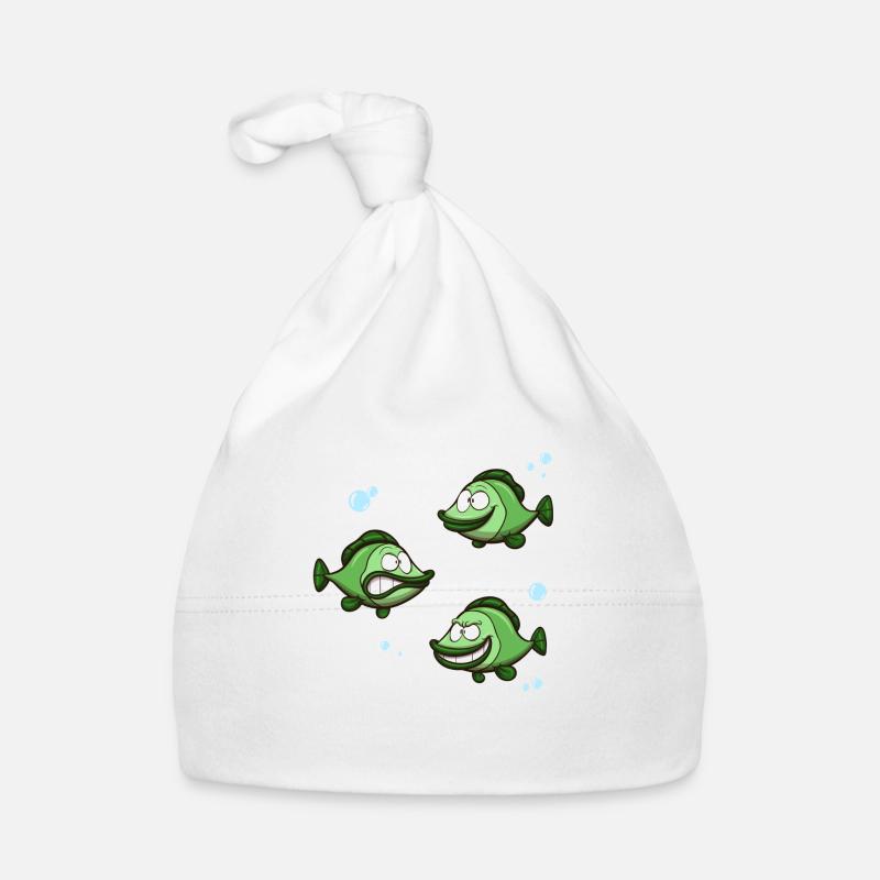 Funny Fish With Different Expressions Organic Baby Cap