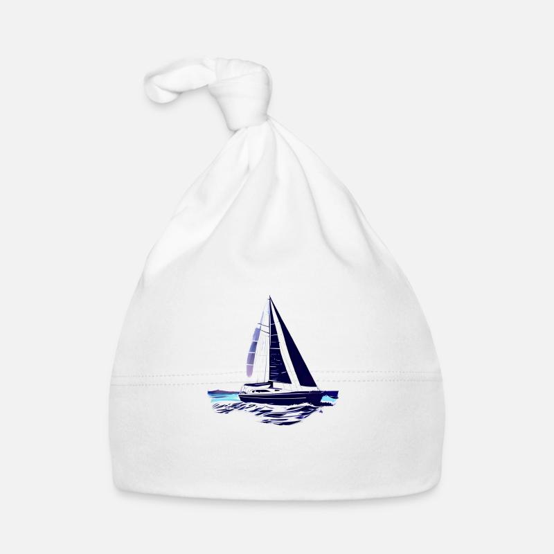 Sailing Sailboat Sailing Sailing Sailing Ship Organic Baby Cap