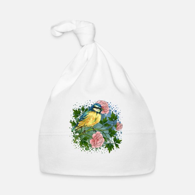 Colorful bird Organic Baby Cap