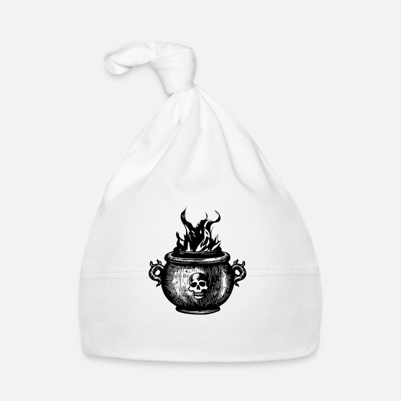 Chaudron Sorcière magique Halloween Bonnet bio Bébé
