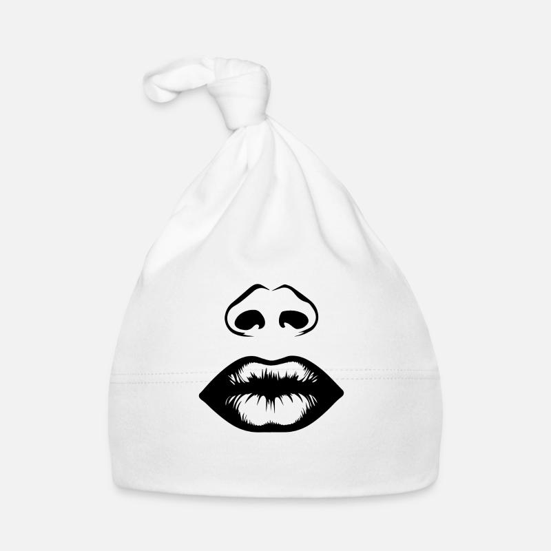 Lips, mouth, kissing lips Organic Baby Cap