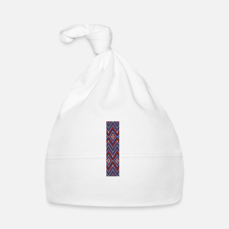 Monogram Letter I- geometric pattern Organic Baby Cap