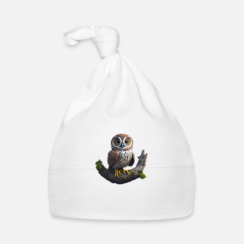 Petit hibou grand-duc Bonnet bio Bébé