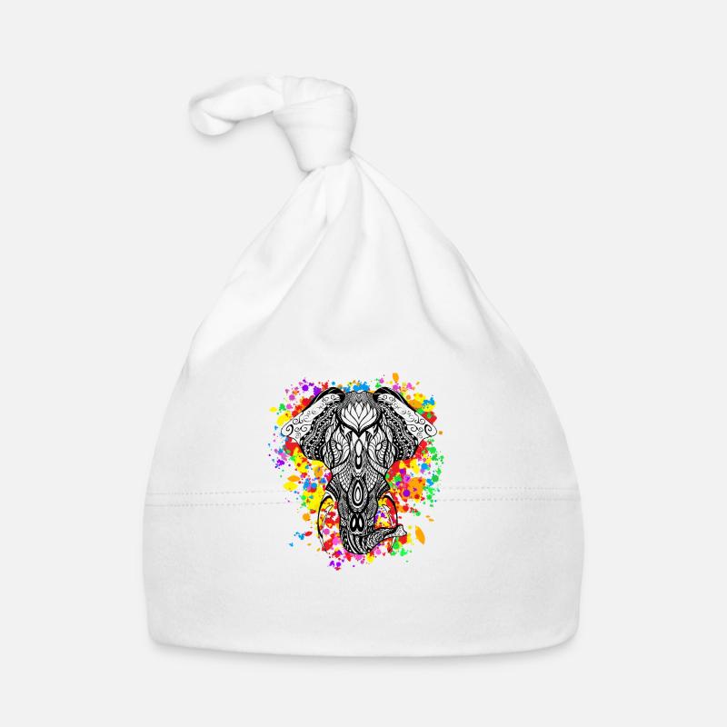 Elephant rainbow Bonnet bio Bébé