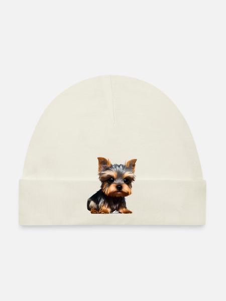 Dog Owner Yorkshire Terrier Puppy Dog - Organic Baby Cap - white - Front