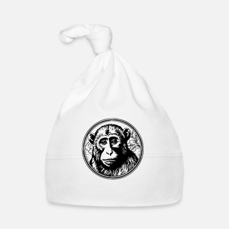 Monkey Monkey Monkey Face Jungle Organic Baby Cap