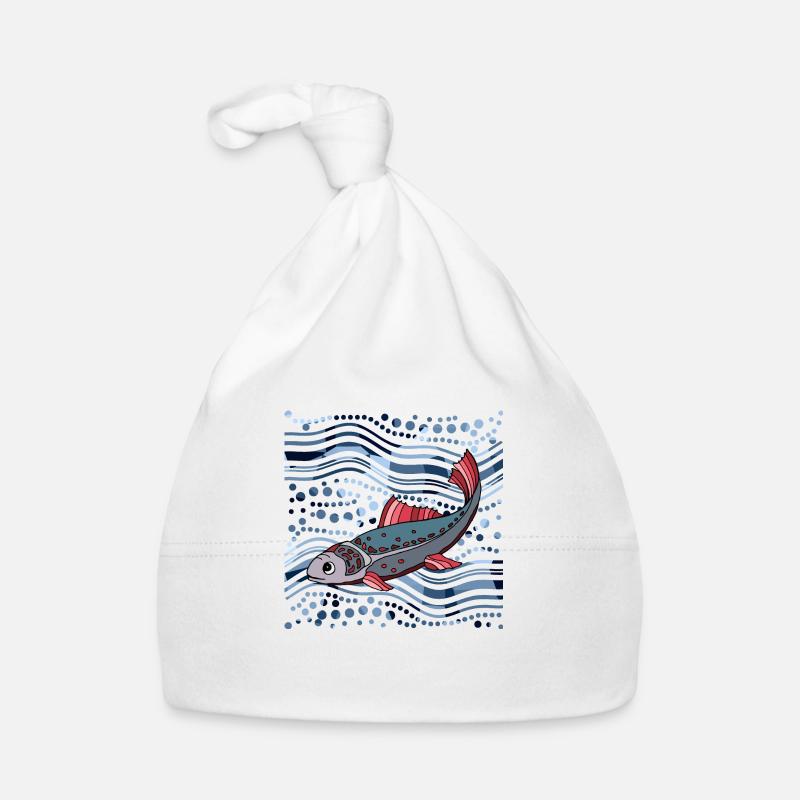 Fisch - Baby Bio-Mütze - Weiß