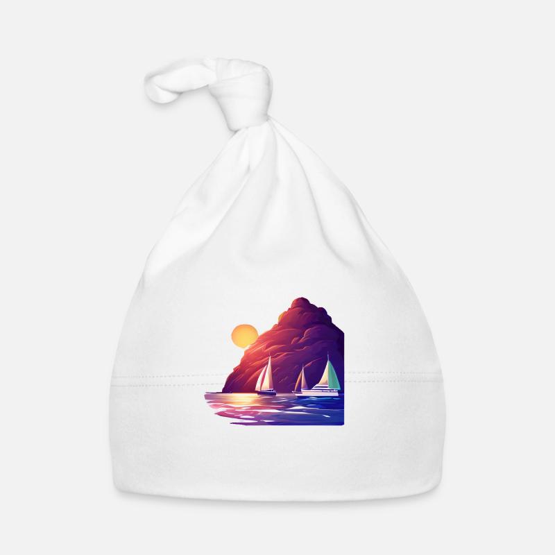 Sailing Sailboat Sailing Sailing Sailing Ship Organic Baby Cap