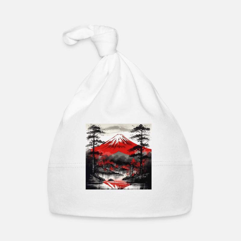 Mount Fuji and its magic - Organic Baby Cap - white
