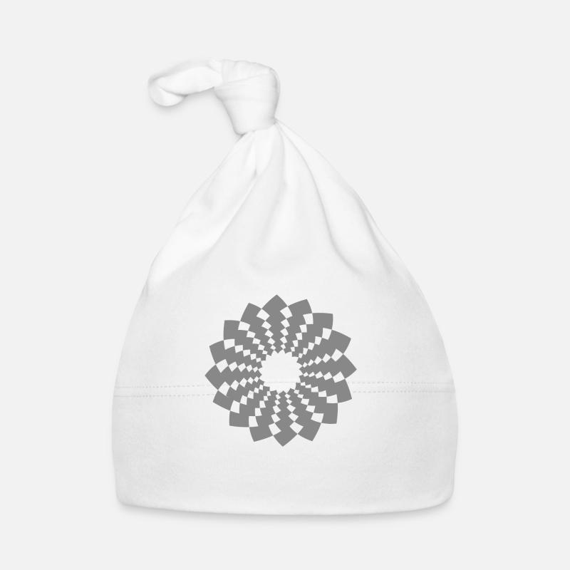 Om signe chakra fleur gris univers Bonnet bio Bébé
