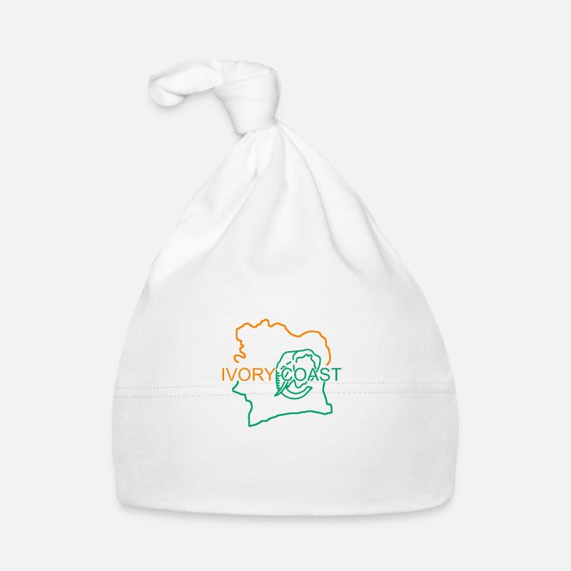 Karte von Côte d'Ivoire Baby Bio-Mütze