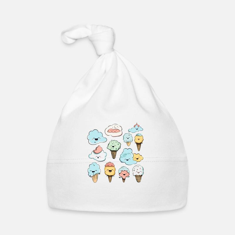 Glaces et cornets kawaii Bonnet bio Bébé