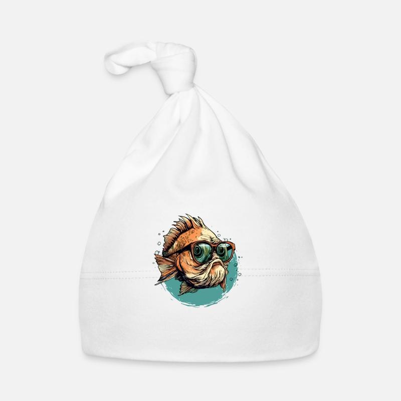 Kazo the spectacled fish Organic Baby Cap