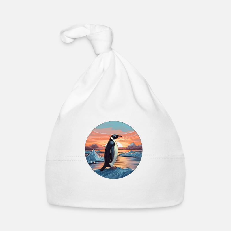 Penguin Sunset Organic Baby Cap