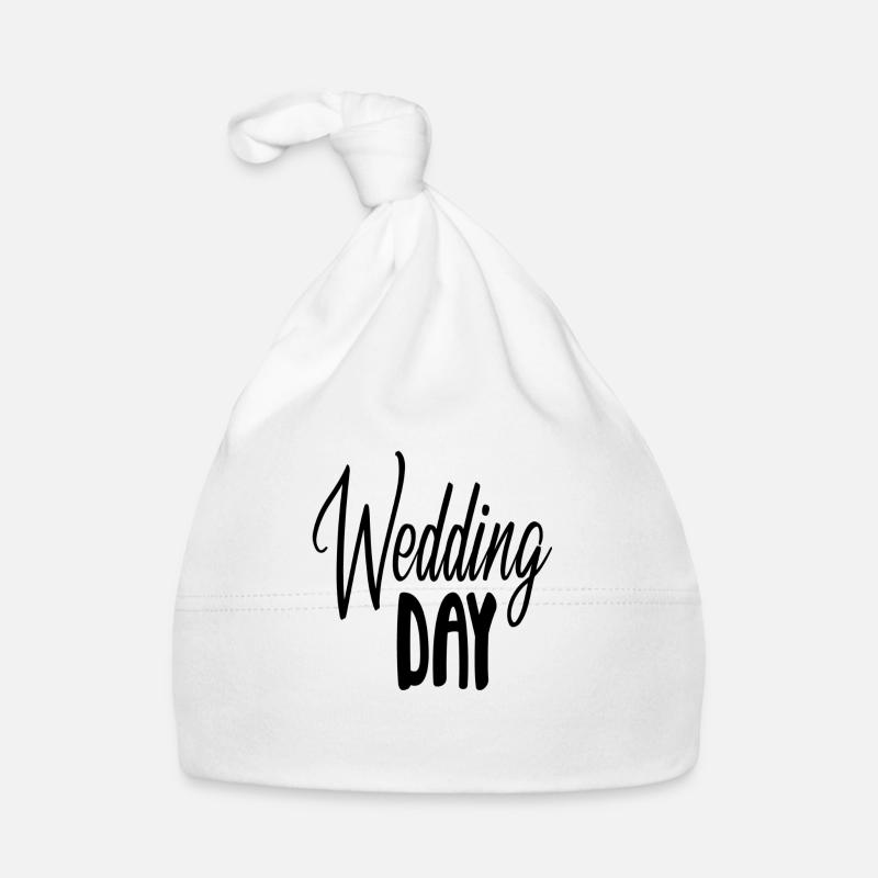 Wedding Day - Baby Bio-Mütze - Weiß