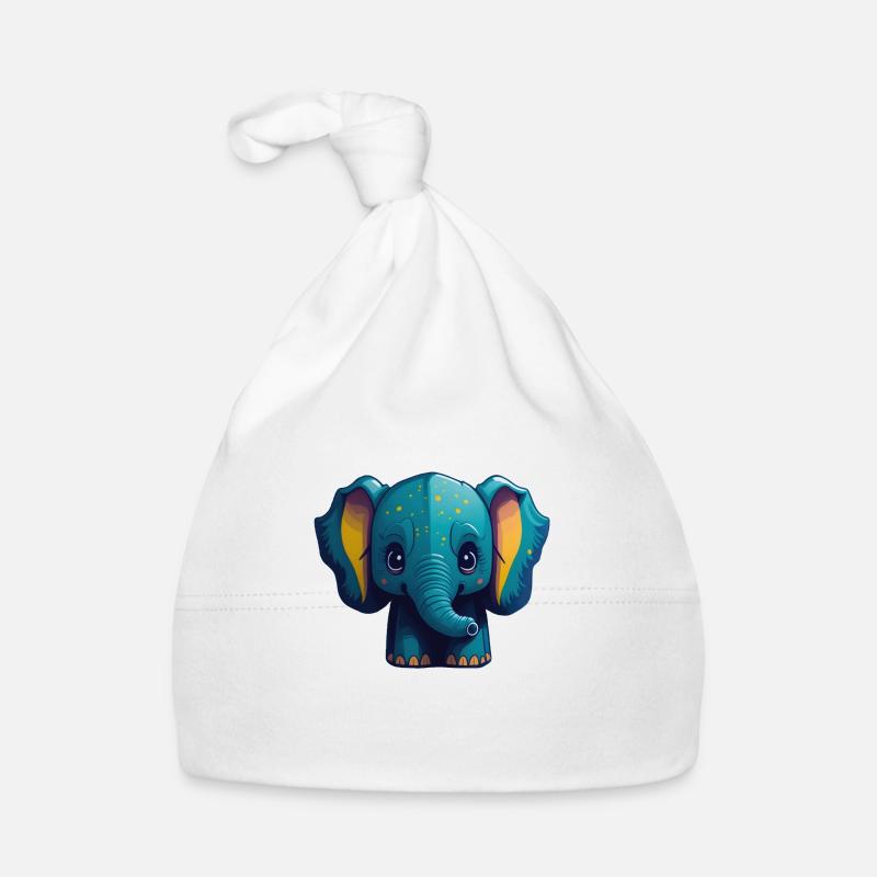 Cute Elephant Organic Baby Cap