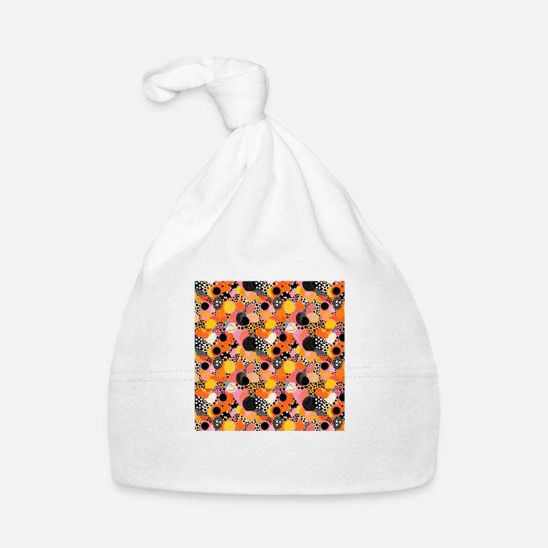 Abstract Seamless Pattern Shapes Lines Modern Art Organic Baby Cap