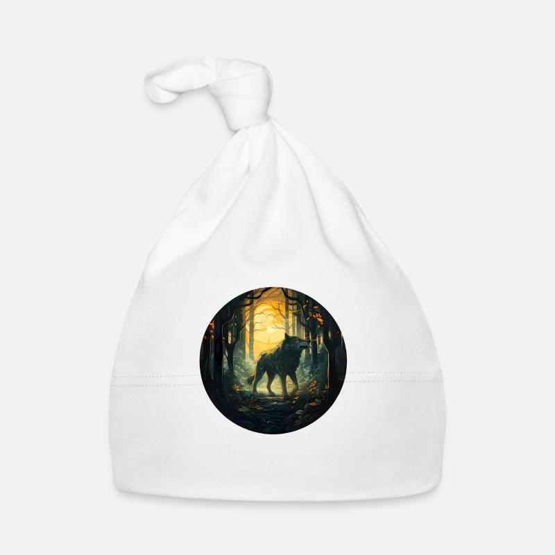 Mystical Wolf Organic Baby Cap