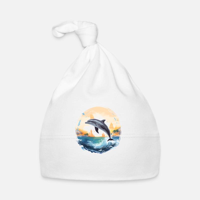 Dolphin Leap Organic Baby Cap