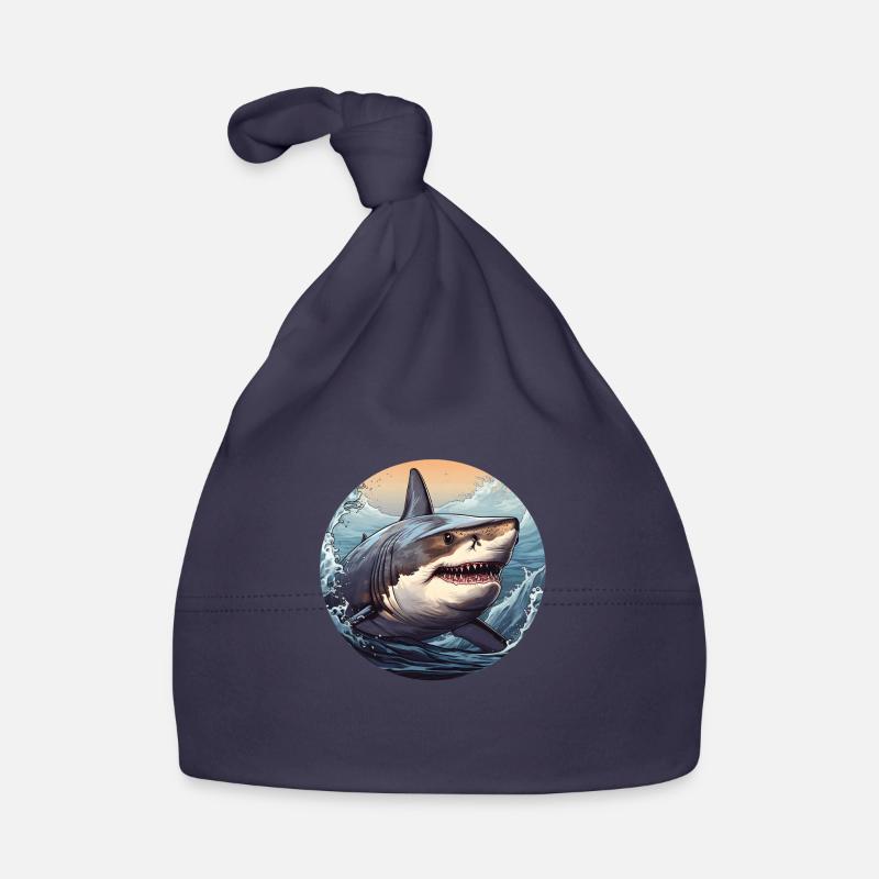 Grand requin blanc Bonnet bio Bébé