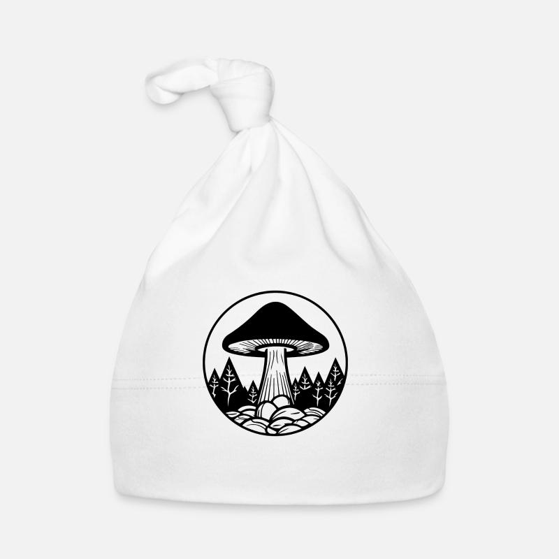 Champignon Cueilleur de champignons Champignons Champignons - Bonnet bio Bébé - blanc