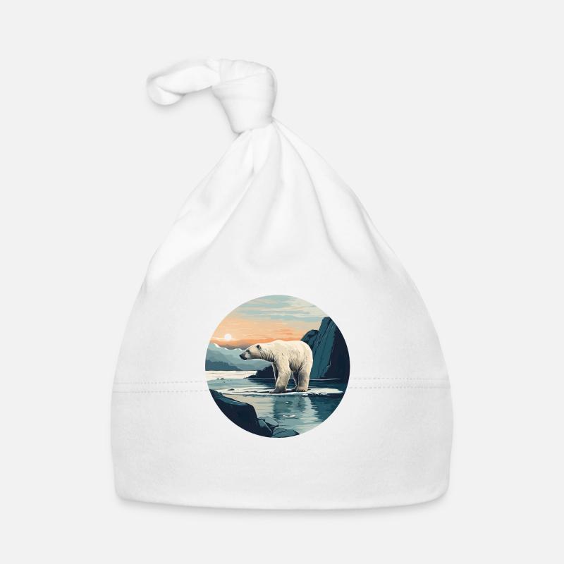 Ours blanc Bonnet bio Bébé