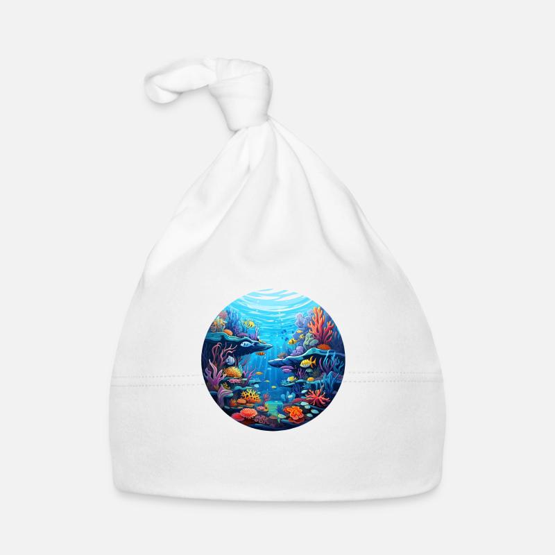 Coral Reef Organic Baby Cap