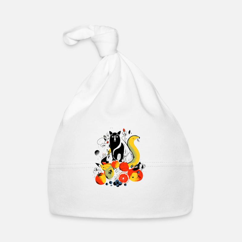 Eddy the Fruit Cat Organic Baby Cap