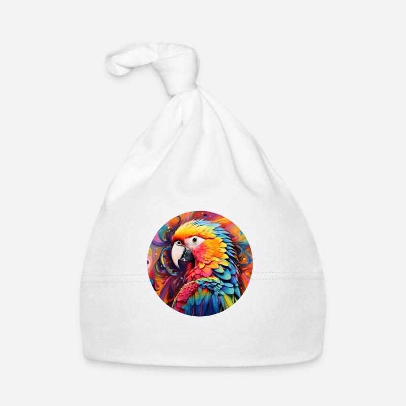 Rainbow Parrot Organic Baby Cap