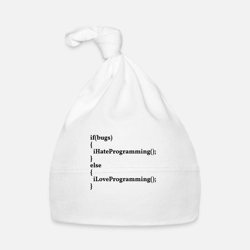 LoveProgramming, HateBugs! #InformatikerHumor Baby Bio-Mütze