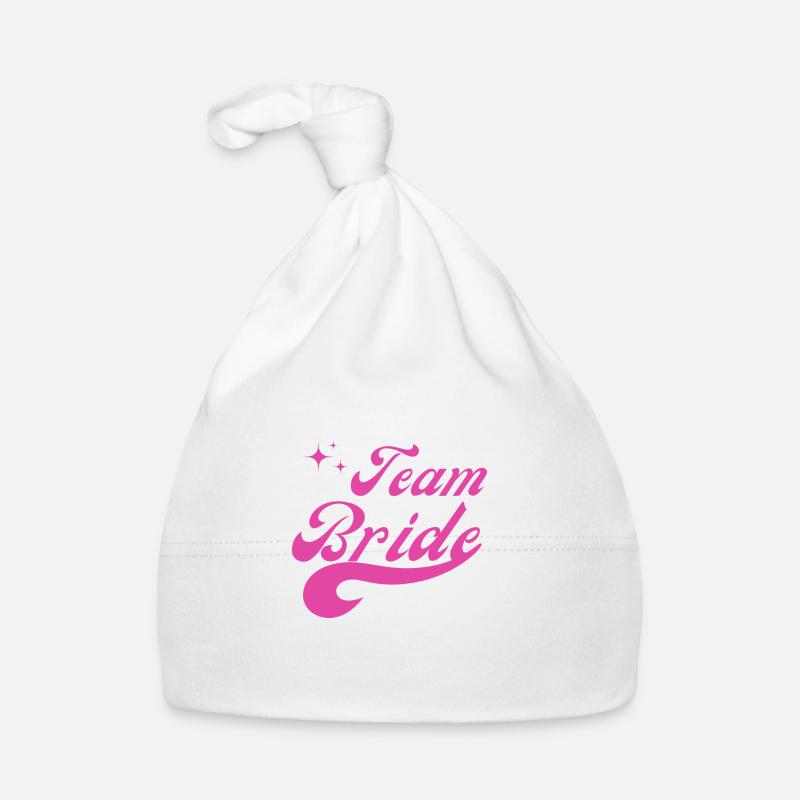 Team Bride pink - Brautgeschenk Baby Bio-Mütze
