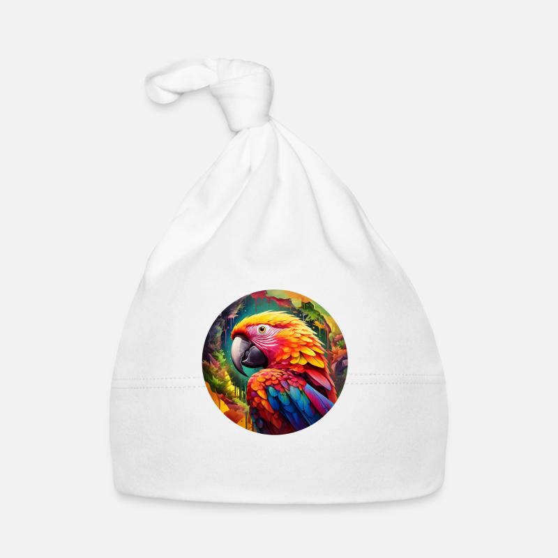 Rainbow Parrot Organic Baby Cap