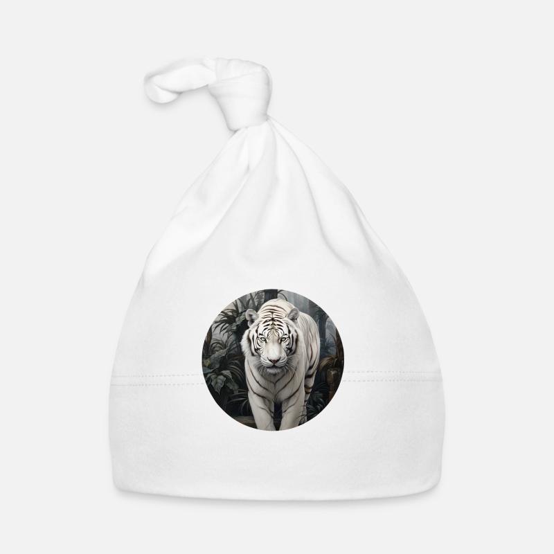 Weißer Tiger Baby Bio-Mütze