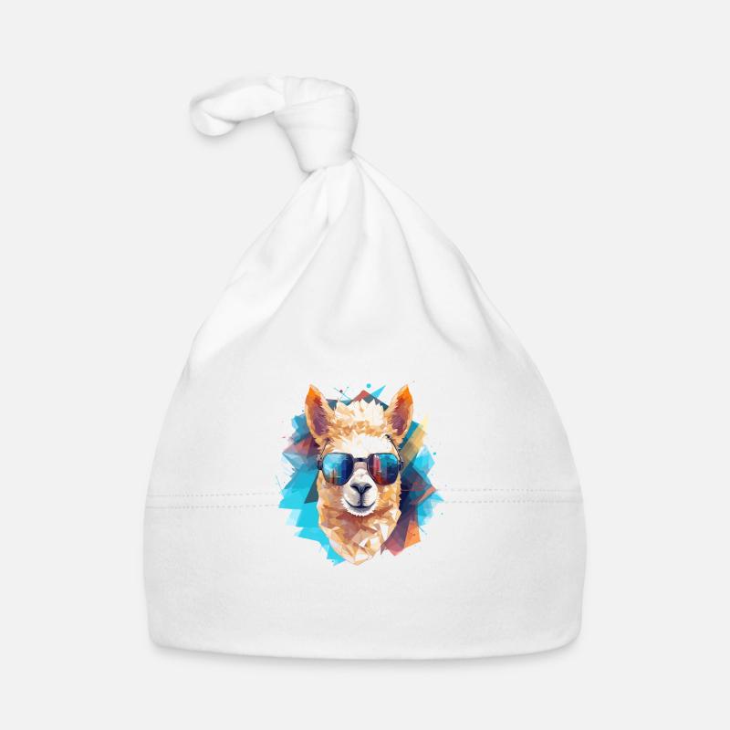 Alpaga avec casque Type Polygone Bonnet bio Bébé