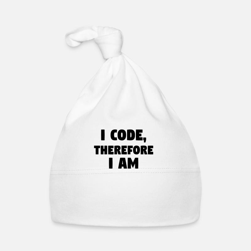I Code, Therefore I Am! #ProgrammingLife Baby Bio-Mütze