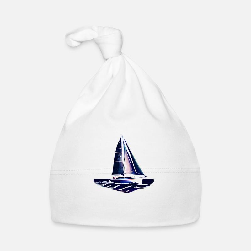 Sailing Sailboat Sailing Sailing Sailing Ship Organic Baby Cap