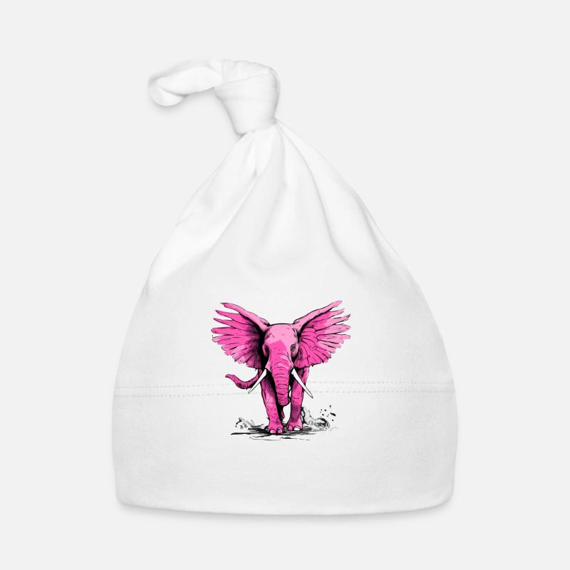 Lolo l'éléphant rose Bonnet bio Bébé