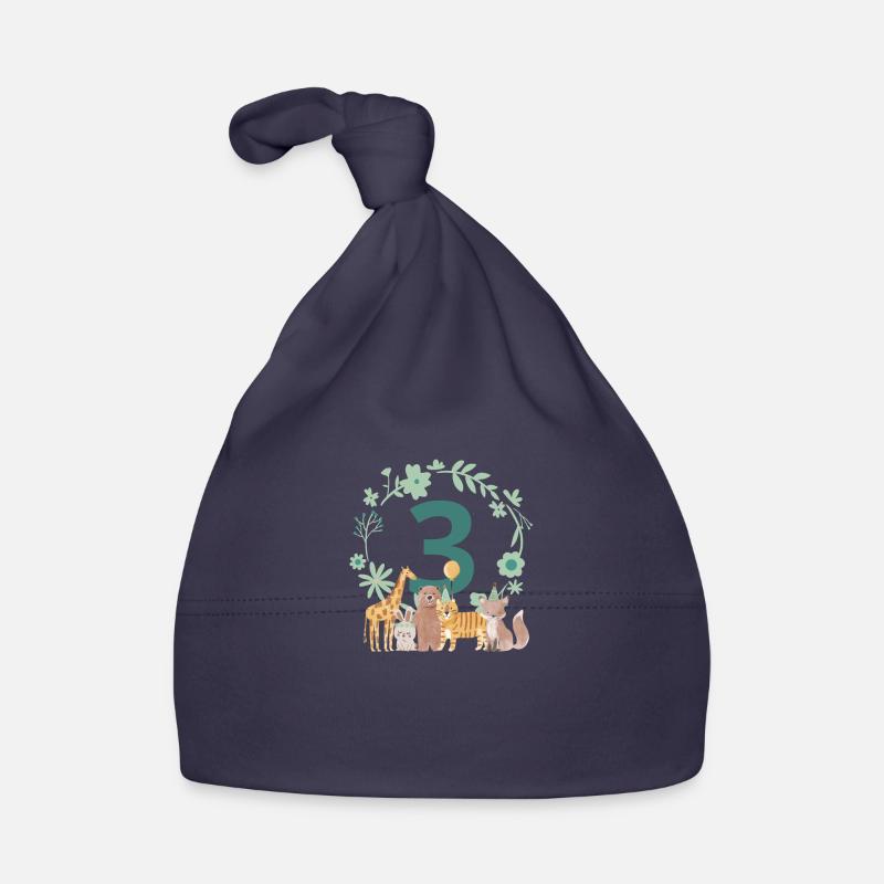 3rd anniversary - third anniversary animals Organic Baby Cap