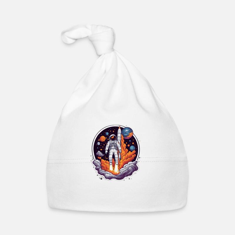 Rocket launch universe Organic Baby Cap