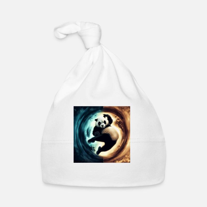 Kung Fu Ying Yang Panda Bonnet bio Bébé