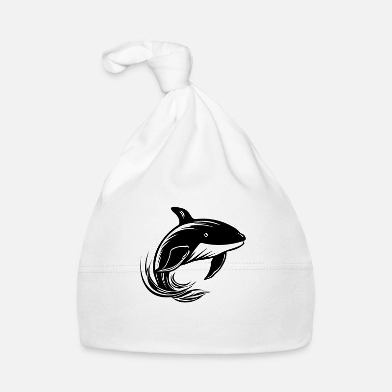 Whale Sea Fish Organic Baby Cap