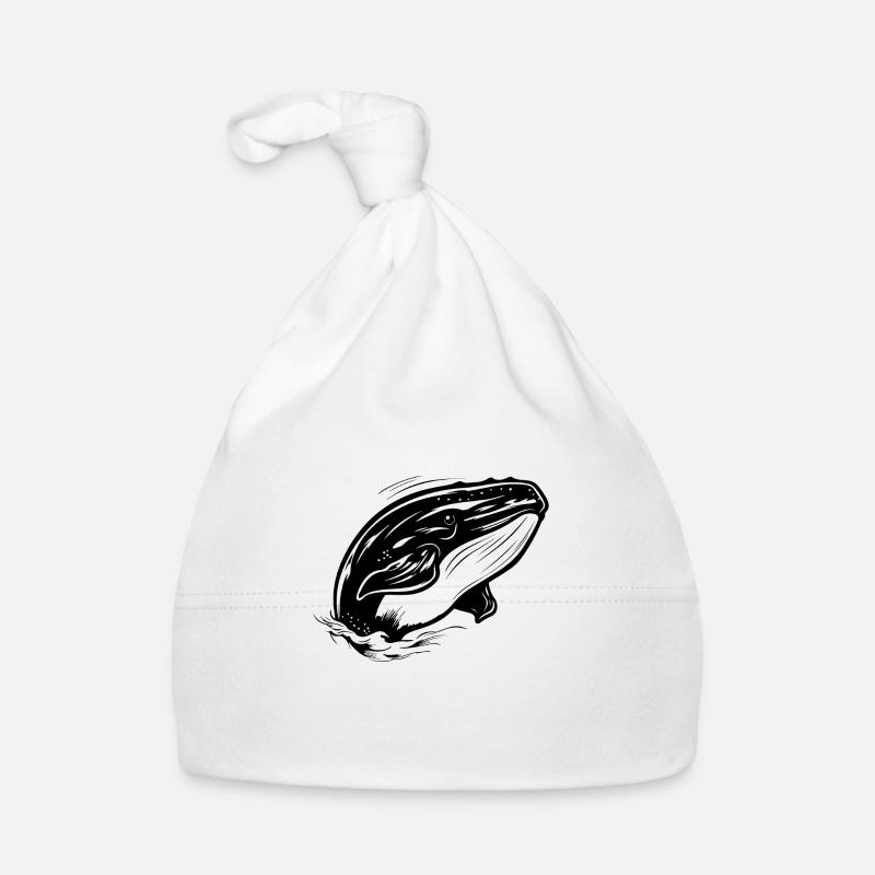 Whale Sea Fish Organic Baby Cap