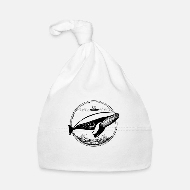 Baleine Poisson de mer Bonnet bio Bébé