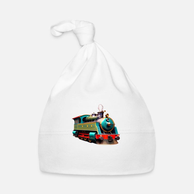 Locomotive - Bonnet bio Bébé - blanc
