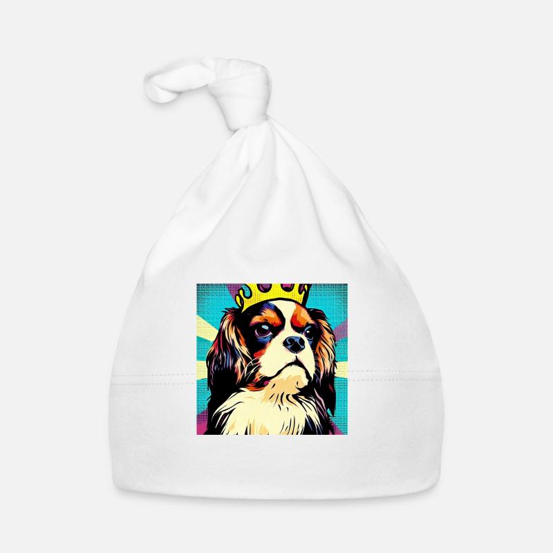 Cavalier King Charles Spaniel Pop Art Baby Bio-Mütze