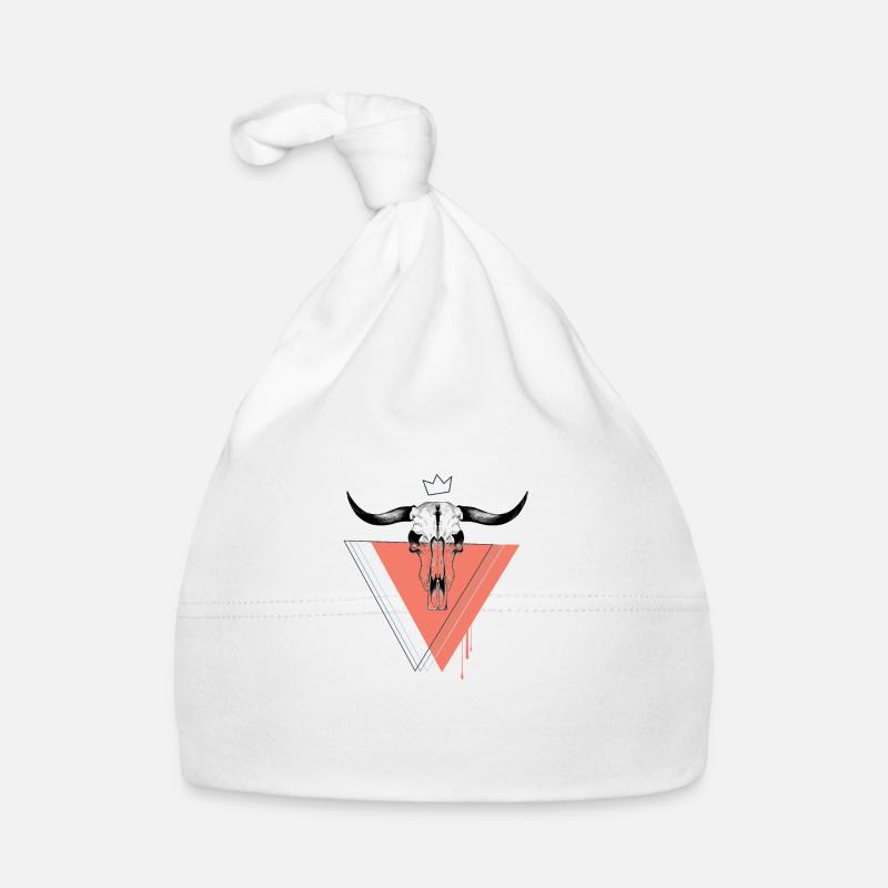 Triangle bull skull Organic Baby Cap