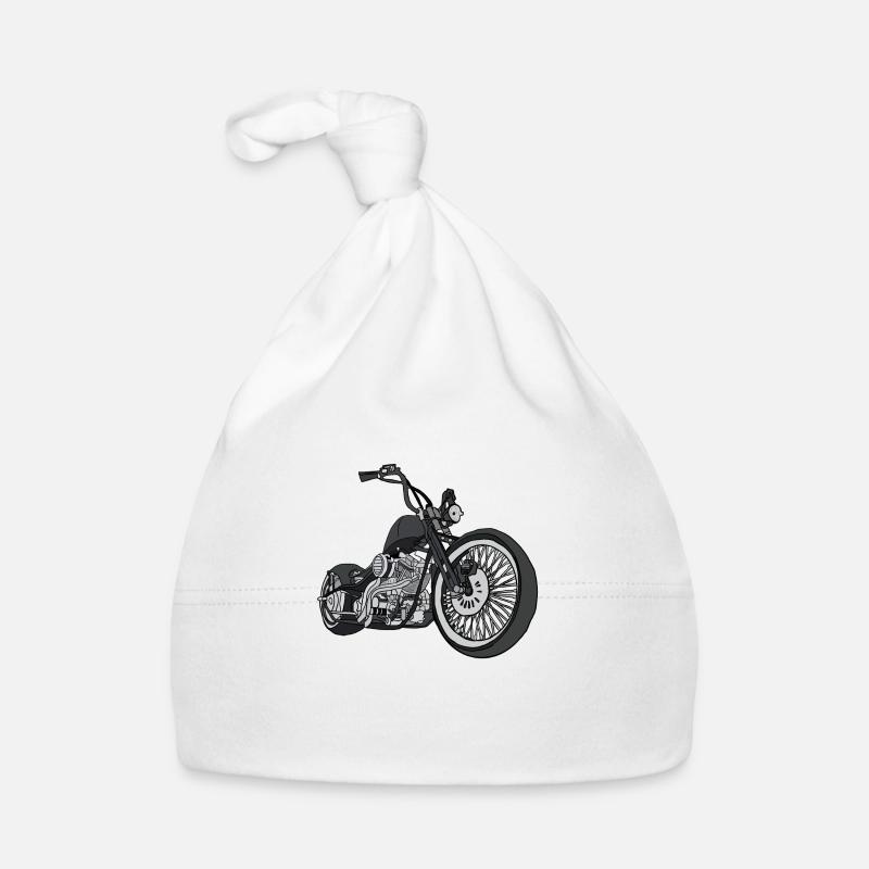 Schwarzer Chopper Grafik Baby Bio-Mütze