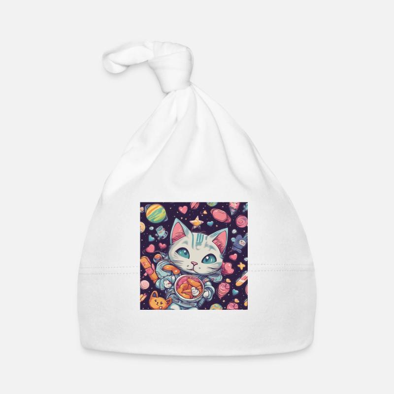 Chat dans l’espace Vol.1 Bonnet bio Bébé
