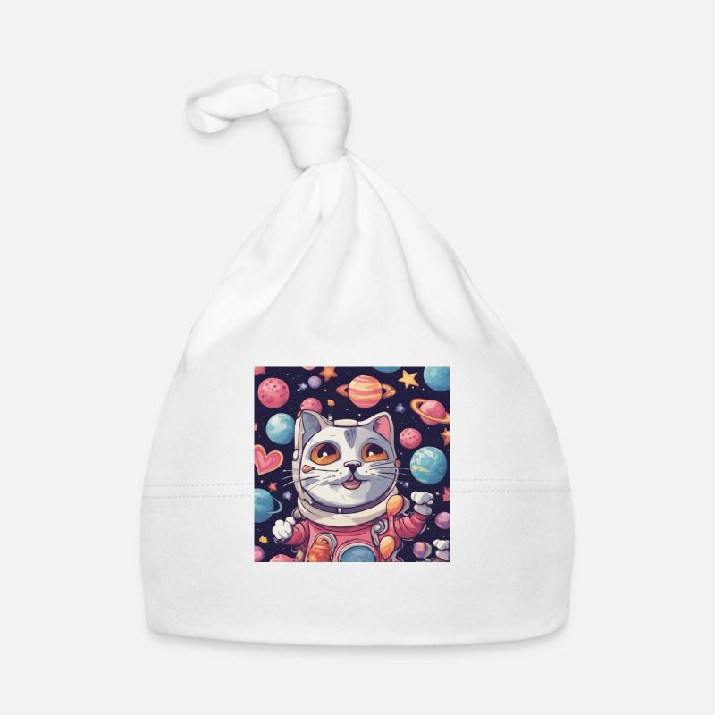 Chat dans l’espace Vol.3 Bonnet bio Bébé